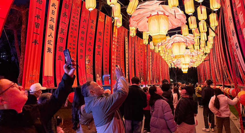 安徽合肥：人在灯中游 满目皆是春